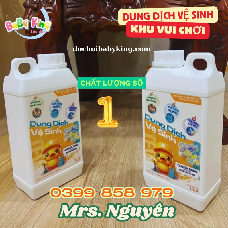 Dung dịch vệ sinh đồ chơi khu vui chơi trẻ em