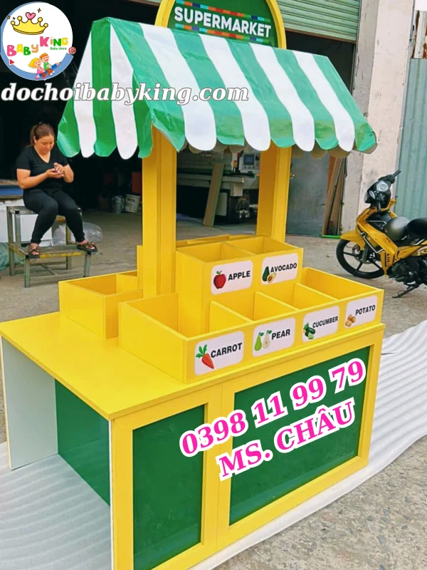 KỆ HƯỚNG NGHIỆP SIÊU THỊ - ĐỰNG TRÁI CÂY CHO KHU VUI CHƠI TRẺ EM 